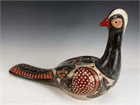 HAND PAINTED TONALA POTTERY CERAMIC MEXICAN BIRD