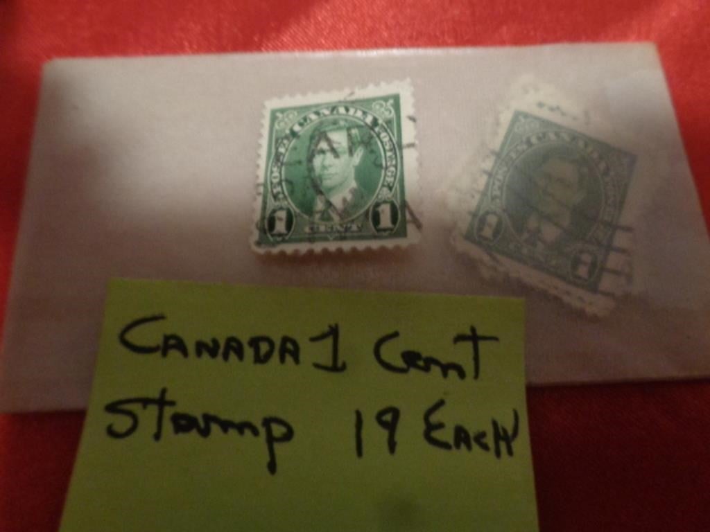 19 - CANADIAN ONE CENT STAMPS