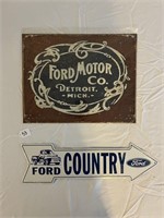Metal Ford Signs