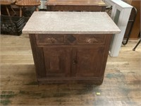 MARBLE TOP CABINET