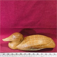 Handcarved Mahogany Duck (Signed)