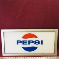 Pepsi Vending Machine Marquee Sign (Vintage)