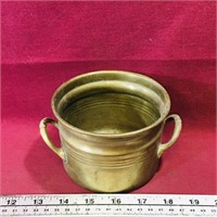 Handled Brass Flower Pot (Vintage)