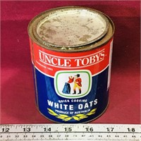 Uncle Toby's White Oats Tin Container (Vintage)