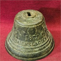 1878 Saignelegier Brass Bell (Missing Clapper)