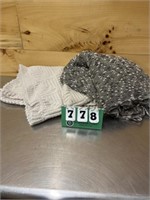 (2) Neutral Colored Lap Blankets