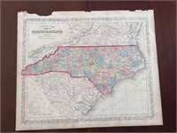 A New Map of NC JL HAZZARD historical map