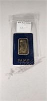 1oz P.A.M.P. Fine Gold Bar Certificate # C112950
