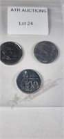 2011, 1953, 2003 Silver coins