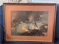 Vintage Civil War print the Battle of Port Hudson