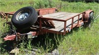 Equipment Trailer 2 New Axles Bed 7'x16'-Title for
