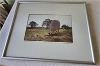 Rune Stone in Field Artist Signed photograph