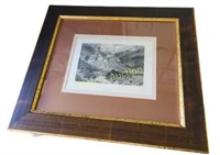 antique Hospenthal engraving gorgeous frame also
