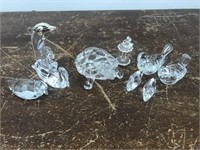 Collection of Crystal Animals Turtle Dolphin etc