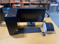 Dell computer with monitor keyboard, mouse, and la