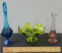 Mid-Century Modern Colored Art Glass Lot