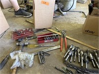 Lot of Misc Milling tools including large drill bi