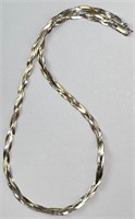 Gorgeous Italian Sterling Weaved Chain 9 Grams 17"