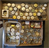 Pocket Watches & Parts Lot Collection
