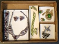 Vintage Rhinestone Jewelry Grouping