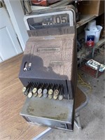 Vtg National cash register. No key unopened