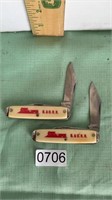 2 B&O railroad knives