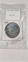 1881 Morgan Silver dollar.