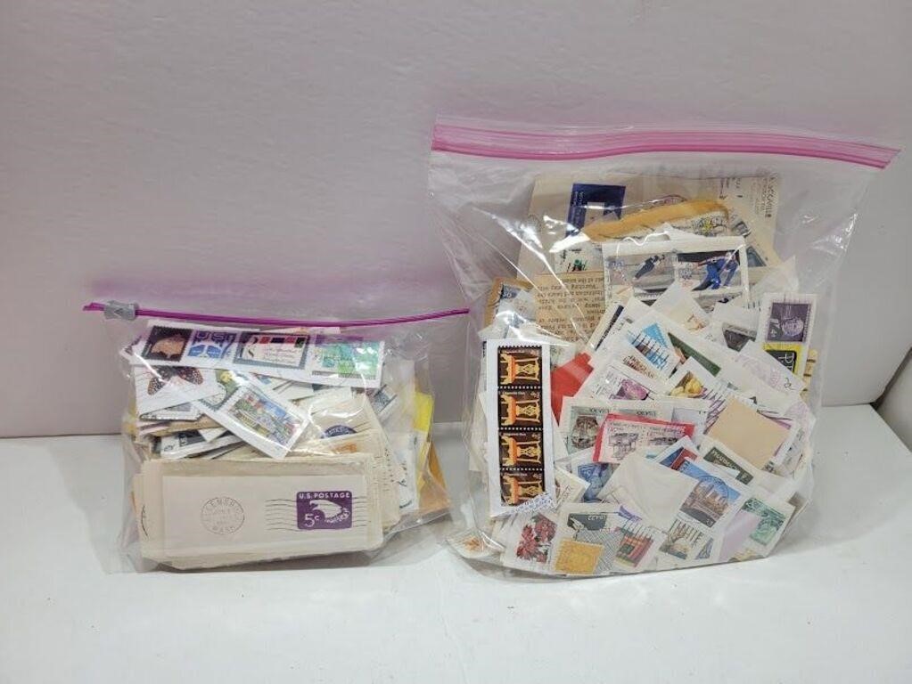 (2) Bags of Assorted Stamps