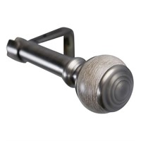 $46  allen + roth 36-in to 72-in Pewter/Wood Steel