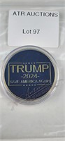 Donal Trump 2024 Blue/Gold Coin