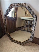Wooden Framed Octagon Mirror