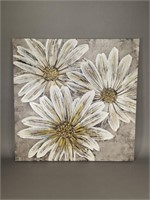 Canvas Painted Floral Wall Hanging A