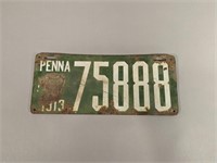 1913 PA License Plate