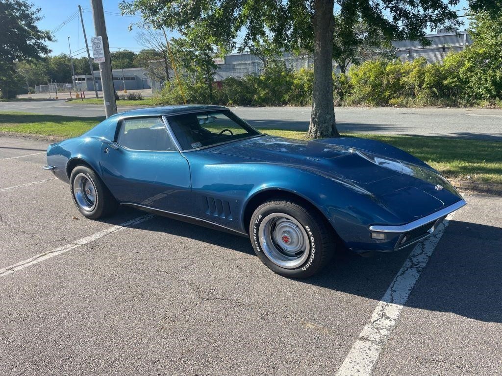 Blue 1968 Corvette 327