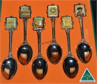 Set 6 Australian Bi-Centennial Spoons Boxed 1988