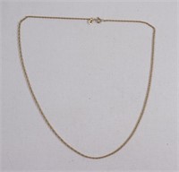 18K Yellow Gold Fine Chain Link Necklace 2.2G