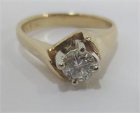 14KT GOLD DIAMOND SOLITAIRE RING $3,000 VALUE