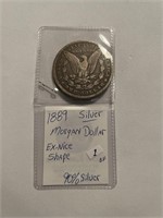1889 90% Silver Morgan Dollar EX-Nice Shape