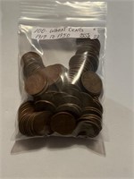 100 Wheat Cents 1917-1950