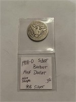 1908-O 90% Silver Barber Half Dollar