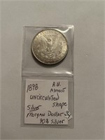 1898 A.U. Shape 90% Silver Morgan Dollar
