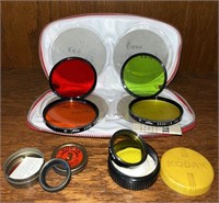 Various Optical Lens Filters and Cases - Vintage