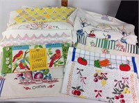 Vintage table linens printed & embroidered