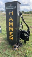 DANUSER HAMMER Post Driver-hydraulic Bobcat attach