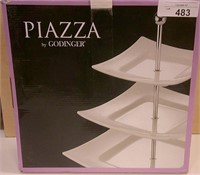 Godinger Piazza 3 Tier Serving Tray