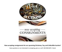 Accepting consignments: upcoming Christmas Auction
