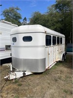 1998 CBQT 4 HORSE SLANT LOAD TRAILER W/TACKROOM