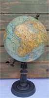 EARLY FRENCH GLOBE ON TURNED WOODEN BASE