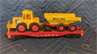 LIONEL 6430 MUIR HILL RED FLATBOX CAR WITH