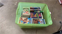 TOTE OF CHILDRENS VHS TAPES